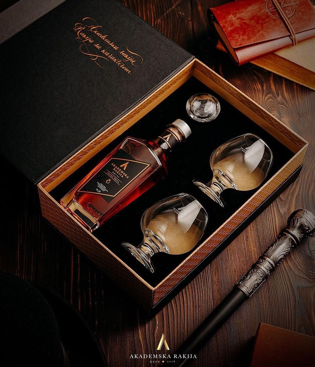 Akademska Rakija Gold Geschenk Set